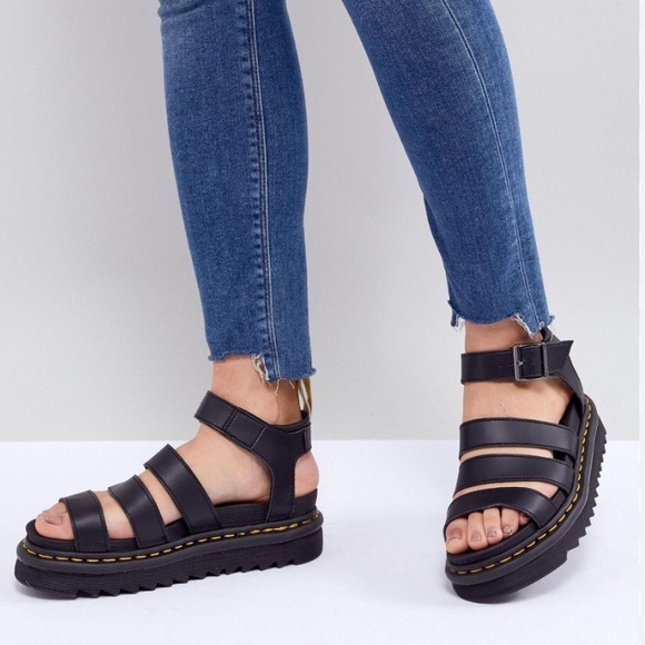 Dr. Martens Shoes - Dr. Martens Blaire Women’s Sandal Black Platform Strappy Size 8